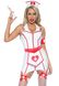 Рольовий костюм медсестри Leg Avenue Vinyl ER Hottie White/Red, розмір XS картинка 2