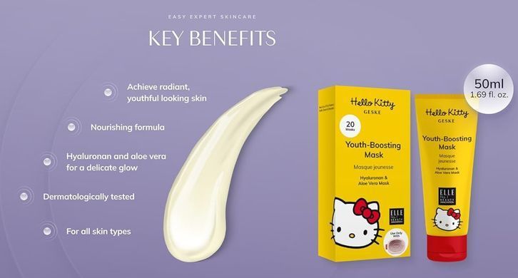 Ультраувлажняющая маска GESKE Ultra Hydrating Mask by Hello Kitty (50 мл + 20 салфеток) картинка