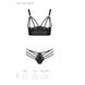 Комплект з еко-шкіри з люверсами та ремінцями: бра та трусики Passion Malwia Bikini black, розмір S/M картинка 5