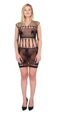 Сексуальна міні-сукня сітка з метеликами Passion BS090 black зображення