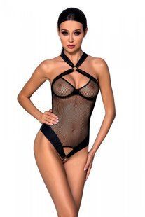 Боді-сітка з халтером Passion Amanda Body black, розмір L/XL зображення
