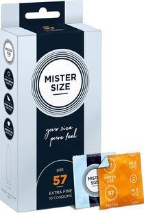 Презервативы тонкие Mister Size pure feel, размер 57 (10 шт) картинка