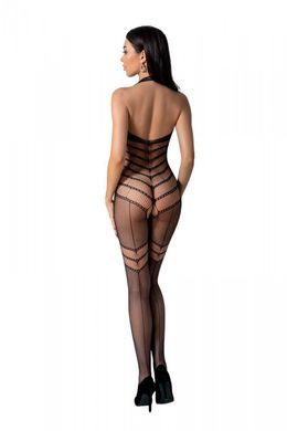 Бодістокінг з плетінням на животику та доступом Passion BS100 One Size, black зображення