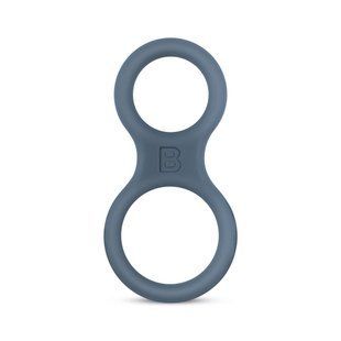 Подвійне ерекційне кільце Boners Classic Cock & Ball Ring Grey (діаметр 3 см і 3,8 см) зображення