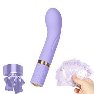 Розкішний вібратор Pillow Talk Sassy Purple Special Edition з кристалом Сваровскі (діаметр 3,8 см + маска та гра) зображення