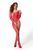 Бодістокінг-сітка з мереживом та доступом Passion BS107 One Size, red зображення