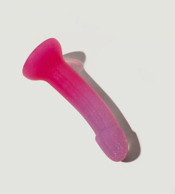 Ультрам'який фалоімітатор з блискітками та рожевим градієнтом на присосці Love To Love DILDOLLS SUNRISE (діаметр 3,5 см) зображення