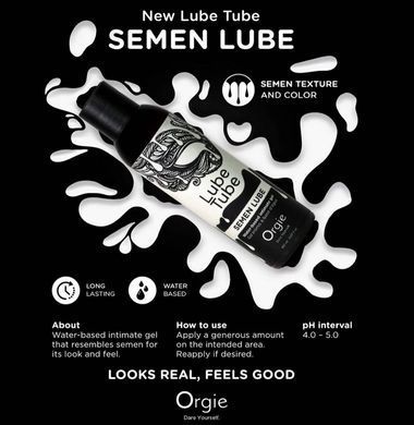 Лубрикант на водной основе с имитацией спермы Orgie Lube Tube Semen Lube (150 мл) картинка