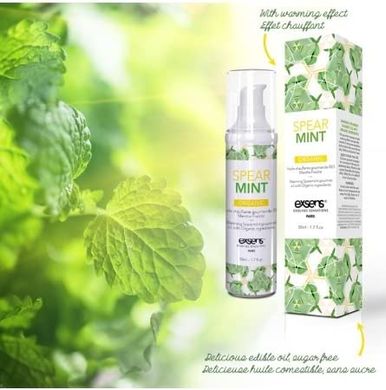 Массажное масло сьедобное разогревающее EXSENS Organic Massage oil Spear Mint Мята (50 мл) картинка