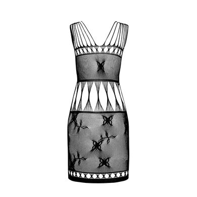 Сексуальна міні-сукня сітка з метеликами Passion BS090 black зображення