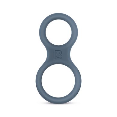 Подвійне ерекційне кільце Boners Classic Cock & Ball Ring Grey (діаметр 3 см і 3,8 см) зображення