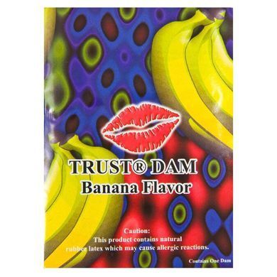 Латексна серветка для оральних пестощів Latex Dental Dams Banana (1 шт) зображення