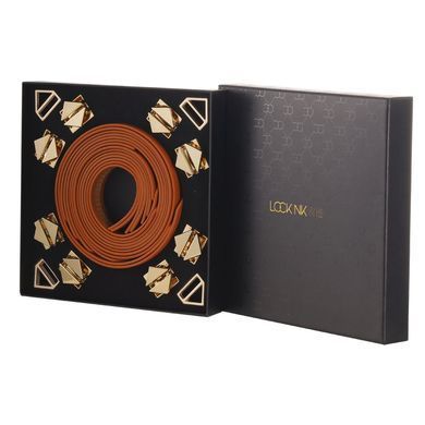 Набір для зв'язування LOCKINK 8-Bondage-Straps Restraint Set Brown (8 предметів) зображення