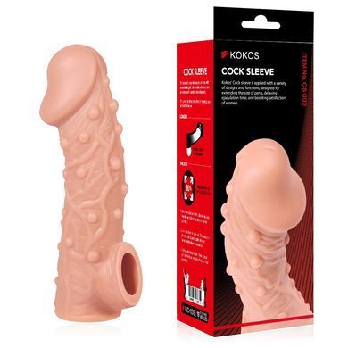 Насадка на член з отвором для мошонки Kokos Cock Sleeve CS 002, розмір M зображення