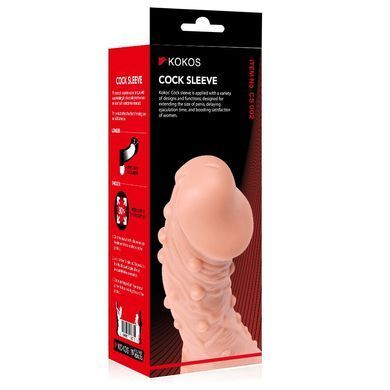 Насадка на член з отвором для мошонки Kokos Cock Sleeve CS 002, розмір M зображення