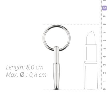 Порожнистий уретральний стимулятор Sinner Gear Unbendable Hollow Penis Plug (довжина 4 см, діаметр 0,8 см) зображення