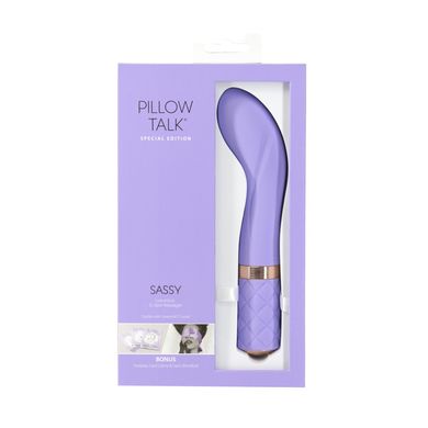 Розкішний вібратор Pillow Talk Sassy Purple Special Edition з кристалом Сваровскі (діаметр 3,8 см + маска та гра) зображення
