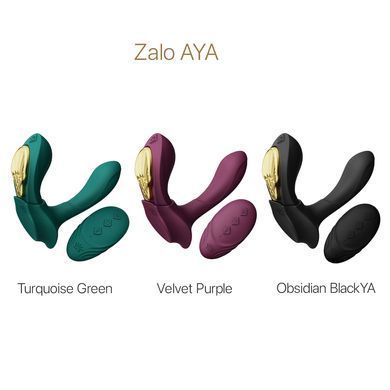 Смартвібратор в трусики з насадкою та пультом ДУ Zalo AYA Turquoise Green (діаметр насадки 2 см) зображення