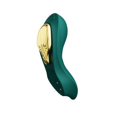 Смартвібратор в трусики з насадкою та пультом ДУ Zalo AYA Turquoise Green (діаметр насадки 2 см) зображення