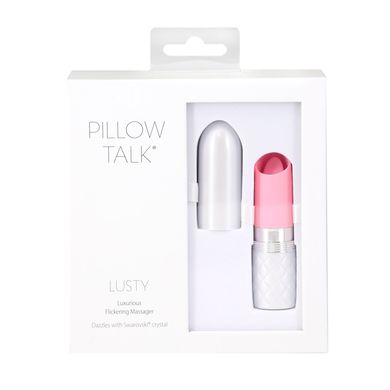 Вібратор-помада з язичком Pillow Talk Lusty Luxurious Flickering Massager Pink зображення