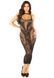 Довга сукня-сітка зі стразами Leg Avenue Rhinestone Lace and Net Bodycon Dress One Size, Black картинка 5