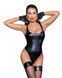 Боді під шкіру Noir Handmade F244 Powerwetlook body with high cut bottom hem, розмір L картинка 1