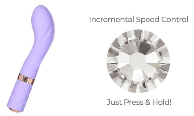 Розкішний вібратор Pillow Talk Sassy Purple Special Edition з кристалом Сваровскі (діаметр 3,8 см + маска та гра) зображення