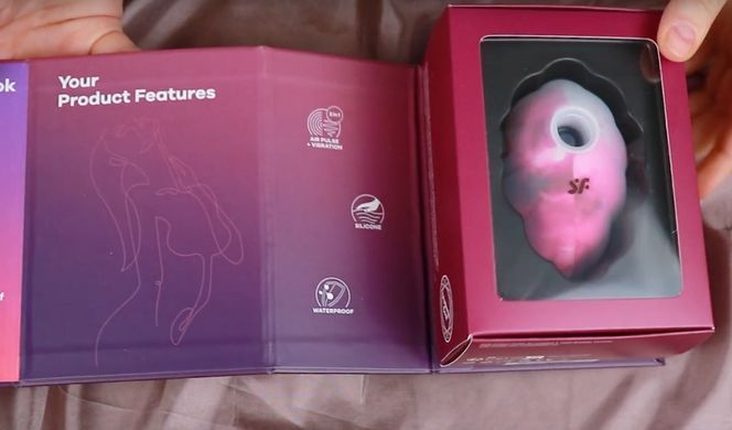 Вакуумний стимулятор з вібрацією Satisfyer Cloud Dancer Red зображення