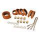 Набір для зв'язування LOCKINK 8-Bondage-Straps Restraint Set Brown (8 предметів) картинка 4