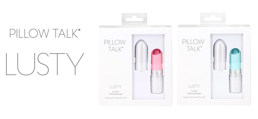 Вібратор-помада з язичком Pillow Talk Lusty Luxurious Flickering Massager Pink зображення