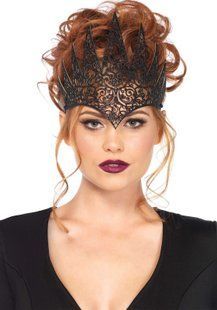 Мягкая корона на резинке Leg Avenue Die Cut Royal Crown black картинка