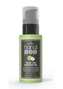 Масажний гель для орально-мануальних ласк Sensuva Handipop Green Apple, зелене яблуко (59 мл) зображення