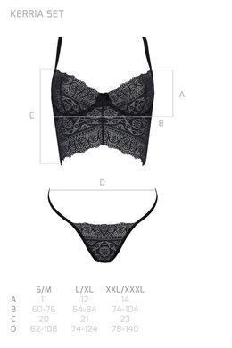 Сексуальний комплект Passion ECO KERRIA SET black, розмір L/XL зображення