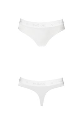 Трусики-бразиліана з еластичної бавовни Passion PS005 PANTIES white, розмір L зображення