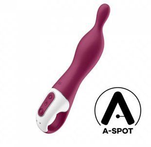 Вібратор для точки А та G Satisfyer A-Mazing 1 Berry (діаметр 4 см) зображення