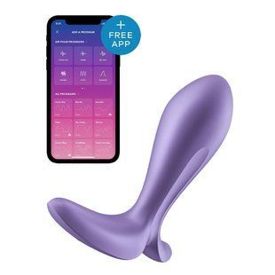 Анальна смарт-пробка з вібрацією Satisfyer Intensity Plug Purple (діаметр 3 см) зображення