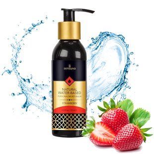 Лубрикант на водній основі їстівний Sensuva Natural Water-Based Strawberry, полуниця (125 мл) зображення