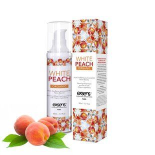 Массажное масло сьедобное разогревающее EXSENS Organic Massage oil White Peach Персик (50 мл) картинка