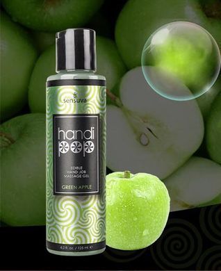 Массажный гель для орально-мануальных ласк Sensuva Handipop Green Apple, зеленое яблоко (59 мл) картинка