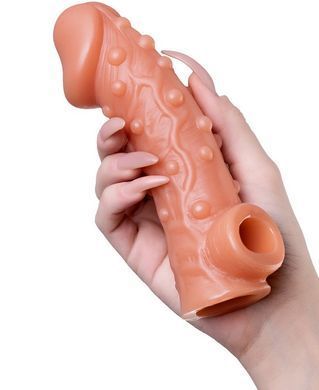 Насадка на член з отвором для мошонки Kokos Cock Sleeve CS 002, розмір L зображення