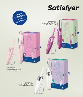 Кліторальний вібратор із кришкою Satisfyer Twirling Delight Rose зображення