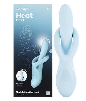 Вібратор з ротацією та підігрівом Satisfyer Heat Flex 4 Blue (діаметр 3,4 см) зображення