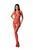 Бодістокінг з плетінням на животику та доступом Passion BS100 One Size, red зображення