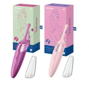 Кліторальний вібратор із кришкою Satisfyer Twirling Delight Rose зображення
