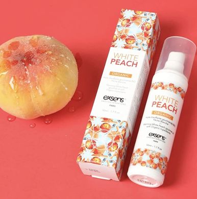 Массажное масло сьедобное разогревающее EXSENS Organic Massage oil White Peach Персик (50 мл) картинка