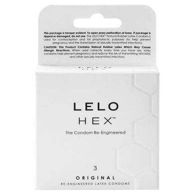 Тонкі та суперміцні презервативи LELO HEX Condoms Original (3 шт) зображення