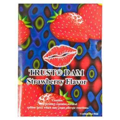 Латексная салфетка для оральных ласк Latex Dental Dams Strawberry (1 шт) картинка
