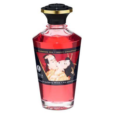 Олія зігріваюча їстівна Shunga APHRODISIAC WARMING OIL Sparkling Strawberry Wine (Полуниця) 100 мл зображення