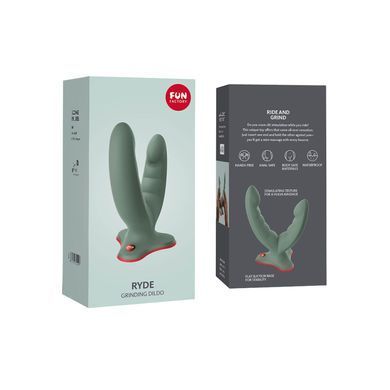 Двойной фаллоимитатор на присоске Fun Factory RYDE wild olive (диаметр 3,8 см) картинка