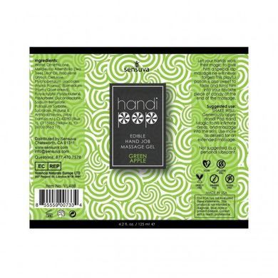 Массажный гель для орально-мануальных ласк Sensuva Handipop Green Apple, зеленое яблоко (59 мл) картинка